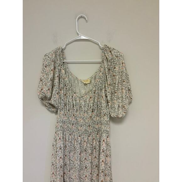 Nation LTD Cream Floral Midi Dress - Picture 4 of 9
